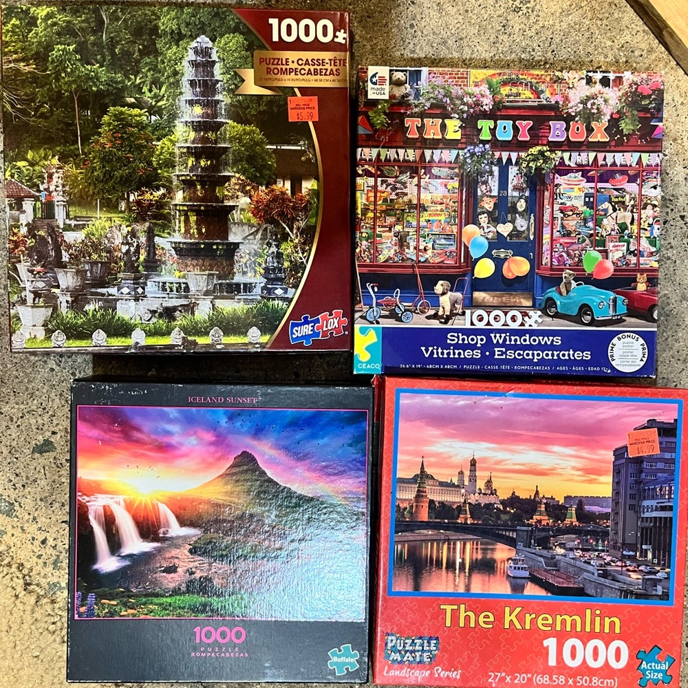 1000 PIECE PUZZLES | 4 Boxes